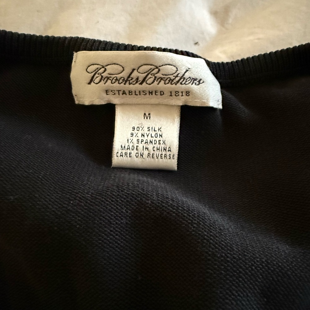 Brooks Brothers Classic Black Silk Blend Blouse and a Light Green  size medium